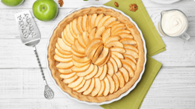 Beautifully arranged apples in a tart for dessert.  Beautifully arranged apples in a tart for dessert.