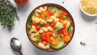 Minestrone soup in a bowl. Minestrone soup in a bowl.