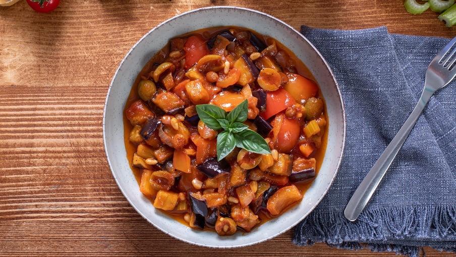 Aubergine et tomates à la marocaine Aubergine et tomates à la marocaine
